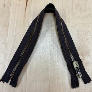 Louis Vuitton 12.5” Brown Brass Zipper